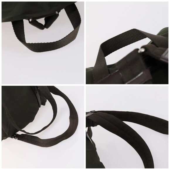 PRADA Backpack Nylon Khaki Silver Auth 147403 - Picture 16 of 16